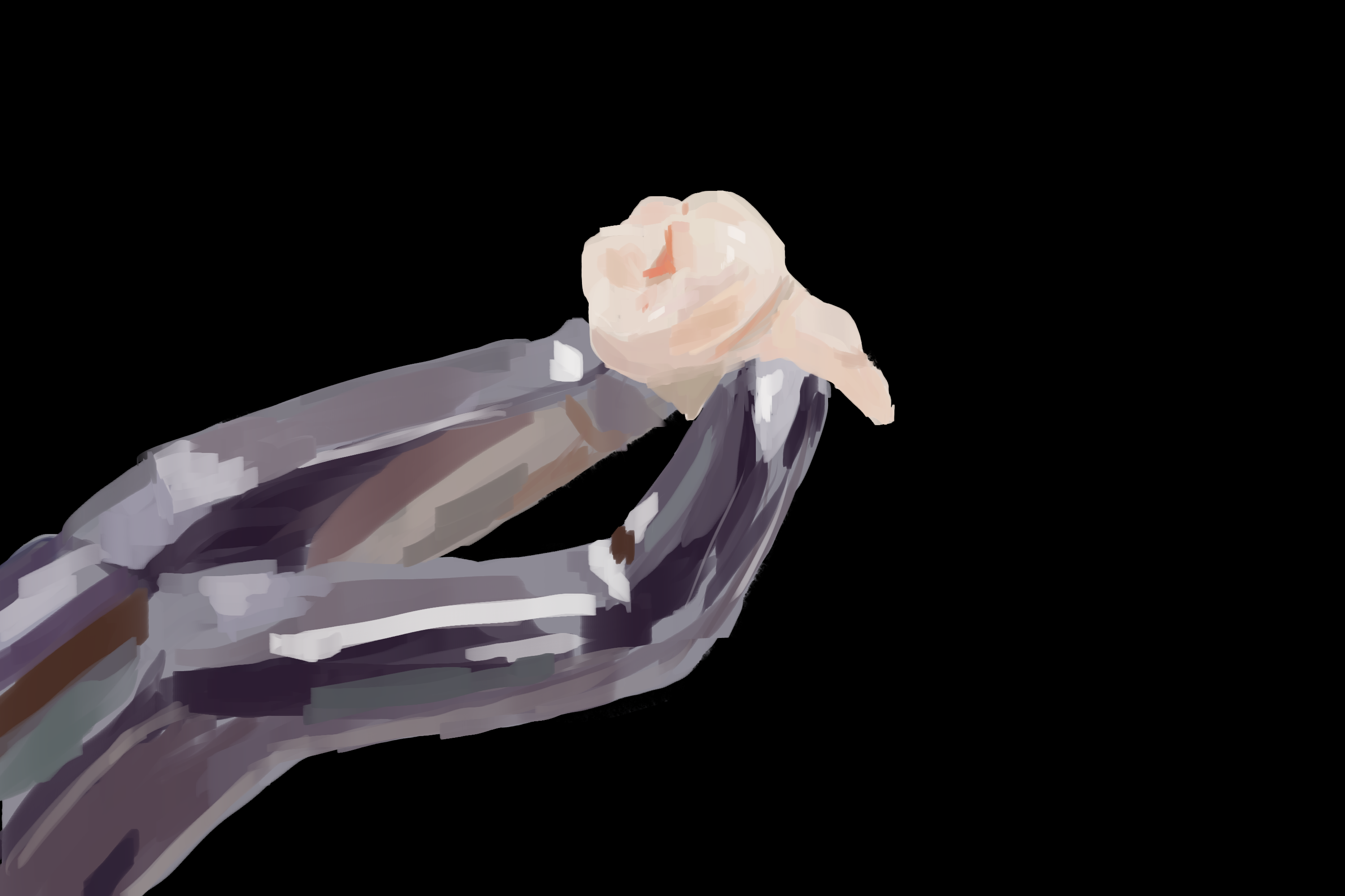 A digital painting of a tooth held by dentists plyers